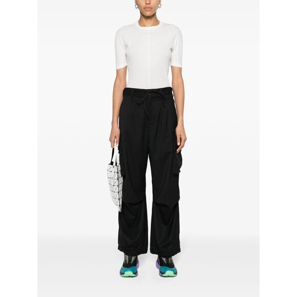 Y-3 by Yohji Yamamoto | Black Wide Leg Cargo Pants Performance Twill | Small - Picture 1 of 9